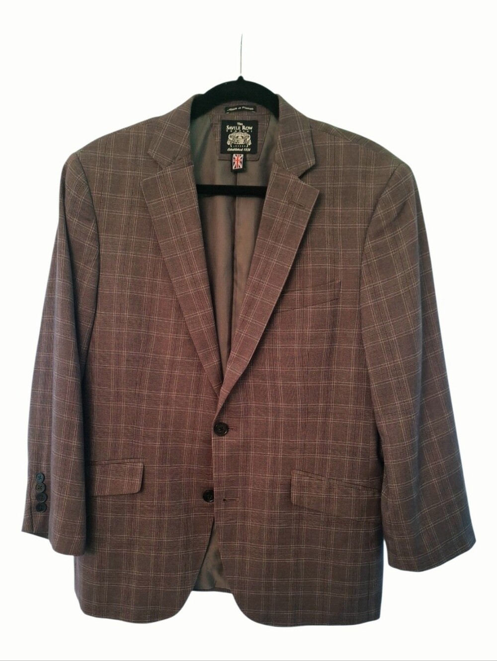 The Savile Row Company Tan/Plaid Sports Coat Size: 40S